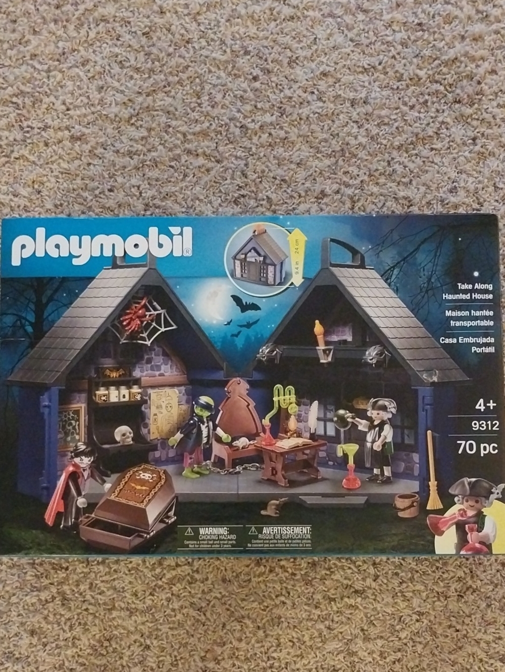 Playmobil Take Along Haunted House Playset - Blue & Black
